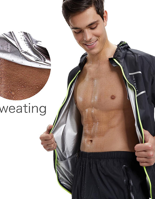 Load image into Gallery viewer, Sauna Suit Men anti Rip Boxing Sweat Suits Exercise Workout Jacket
