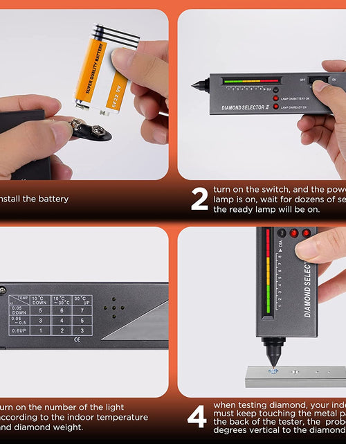 Load image into Gallery viewer, Professional Diamond Tester, Gem Tester Pen Portable Electronic Diamond Tester Tool for Jewelry Jade Ruby Stone
