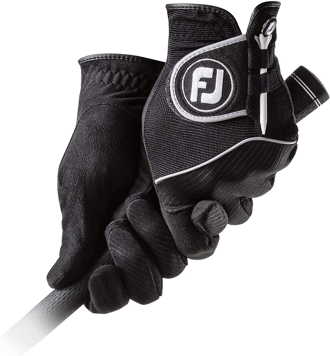 Men'S Raingrip Golf Gloves, Pair (Black)